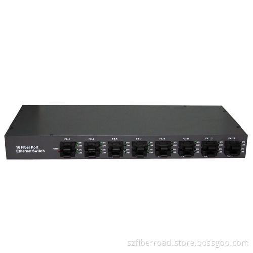 100m 16-Port Fiber Switch, Fiber Ethernet Switch
